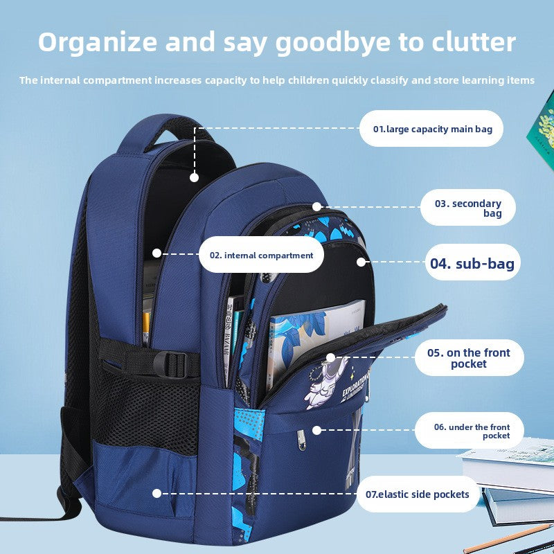 Lightweight, Large-Capacity School Bag for Elementary Students