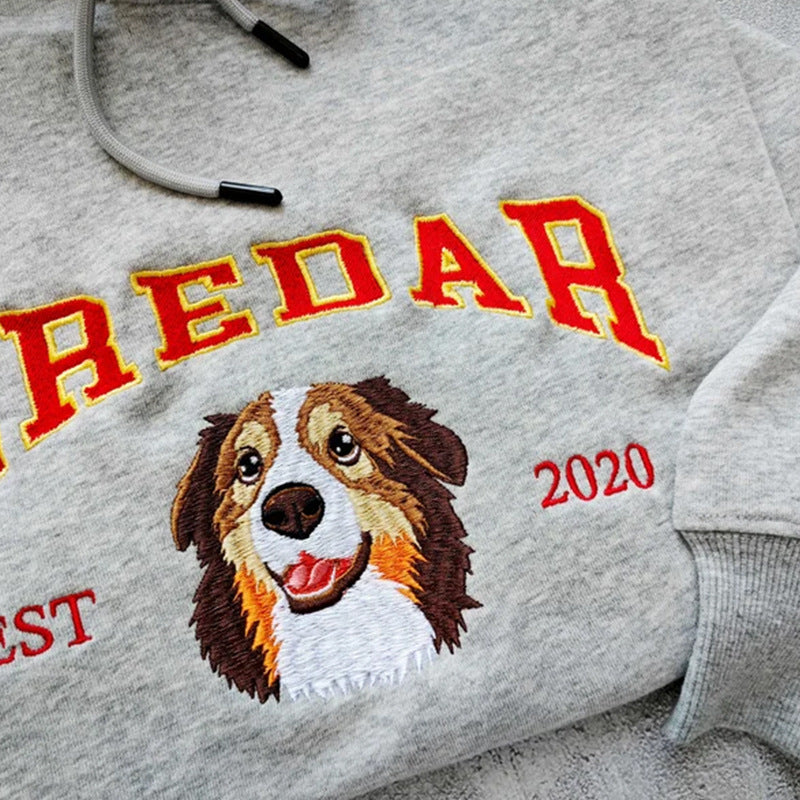 Personalized Embroidered Pet Avatar Sweatshirt